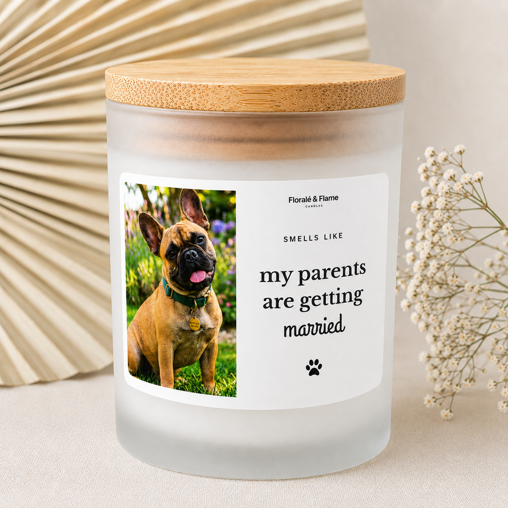 Custom Pet Memorial Candle – Hand-Poured Soy Wax with Personalized Name, Photo, Clean Scent, Eco-Friendly Gift
