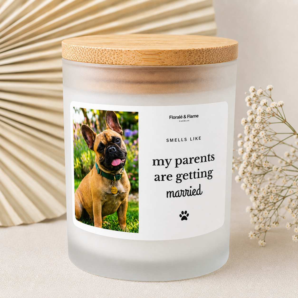 Custom Pet Memorial Candle – Hand-Poured Soy Wax with Personalized Name, Photo, Clean Scent, Eco-Friendly Gift